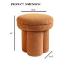 TUYOHW Tabouret d'appoint en forme de champignon, pouf de 44,5 cm avec plateau rond, base piédestal, chaise sans accoudoirs rembourrée en tissu shearling pour salon