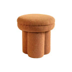 TUYOHW Tabouret d'appoint en forme de champignon, pouf de 44,5 cm avec plateau rond, base piédestal, chaise sans accoudoirs rembourrée en tissu shearling pour salon