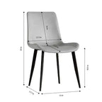 MAYEERTY Lot de 4 chaises de salle à manger modernes, assise en cuir PU marron, pieds en acier au carbone noir, pour maison, restaurant, salle de conférence