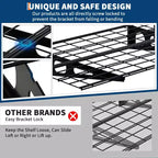 Lot de 2 étagères de rangement 60x180cm, capacité de charge totale 360 kg, étagères murales robustes pour garage, étagères murales métalliques antirouille, installation facile