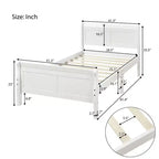 Bellemave Twin Wood Platform Bed Frame with Headboard & Footboard, Solid Wood Slat Support, No Box Spring Needed, Easy Assembly for Kids & Teens
