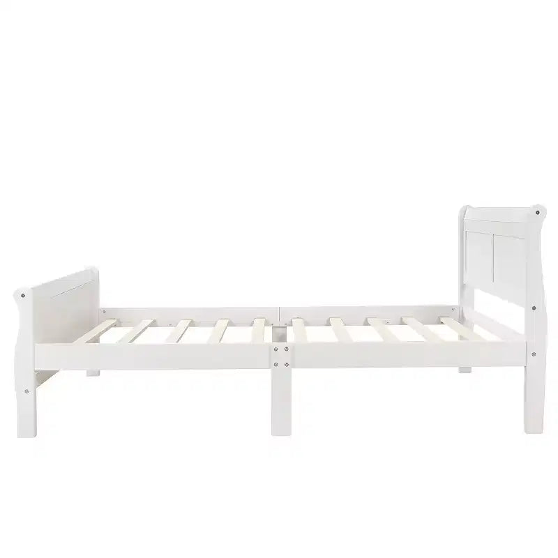 Bellemave Twin Wood Platform Bed Frame with Headboard & Footboard, Solid Wood Slat Support, No Box Spring Needed, Easy Assembly for Kids & Teens