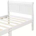 Bellemave Twin Wood Platform Bed Frame with Headboard & Footboard, Solid Wood Slat Support, No Box Spring Needed, Easy Assembly for Kids & Teens