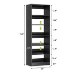 Besiost 6-Tier Shoe Rack Tower, 80'' Floor Standing Wooden Shoe Organizer