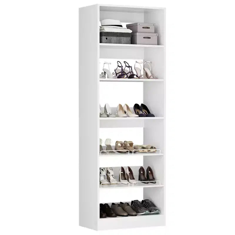 Besiost 6-Tier Shoe Rack Tower, 80'' Floor Standing Wooden Shoe Organizer