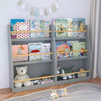 TUYOHW Étagère à livres à 3 niveaux pour enfants, bibliothèque frontale pour tout-petits pour coin lecture, chambre de bébé, salle de jeux et organisateur de salles de classe