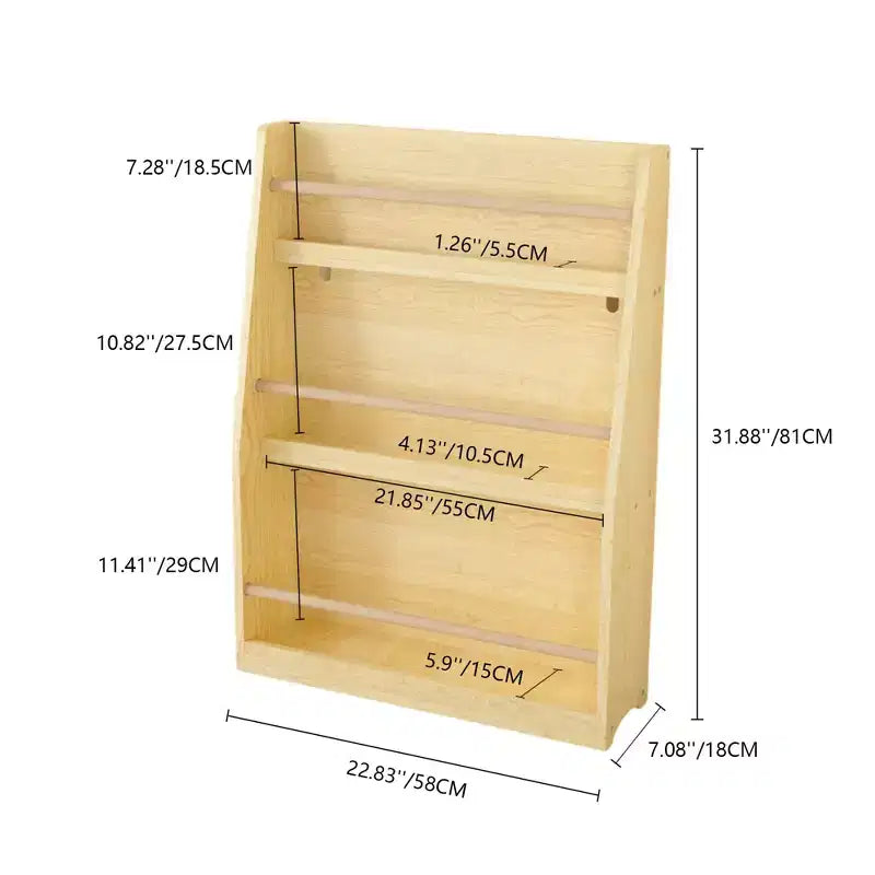 TUYOHW Étagère à livres à 3 niveaux pour enfants, bibliothèque frontale pour tout-petits pour coin lecture, chambre de bébé, salle de jeux et organisateur de salles de classe