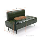 TUYOHW 55 Modern End of Bed Bench,Faux Leather Upholstered Ottoman with Swivel Tray,Metal Legs,Ottoman Bench for Bedroom,Living Room,Entryway