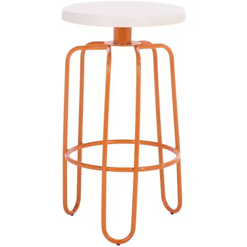 Osamu Counter Stool - FOX3257A - Cream/Orange - Safavieh Couture