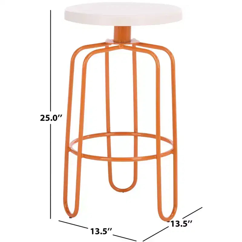 Osamu Counter Stool - FOX3257A - Cream/Orange - Safavieh Couture
