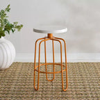 Osamu Counter Stool - FOX3257A - Cream/Orange - Safavieh Couture