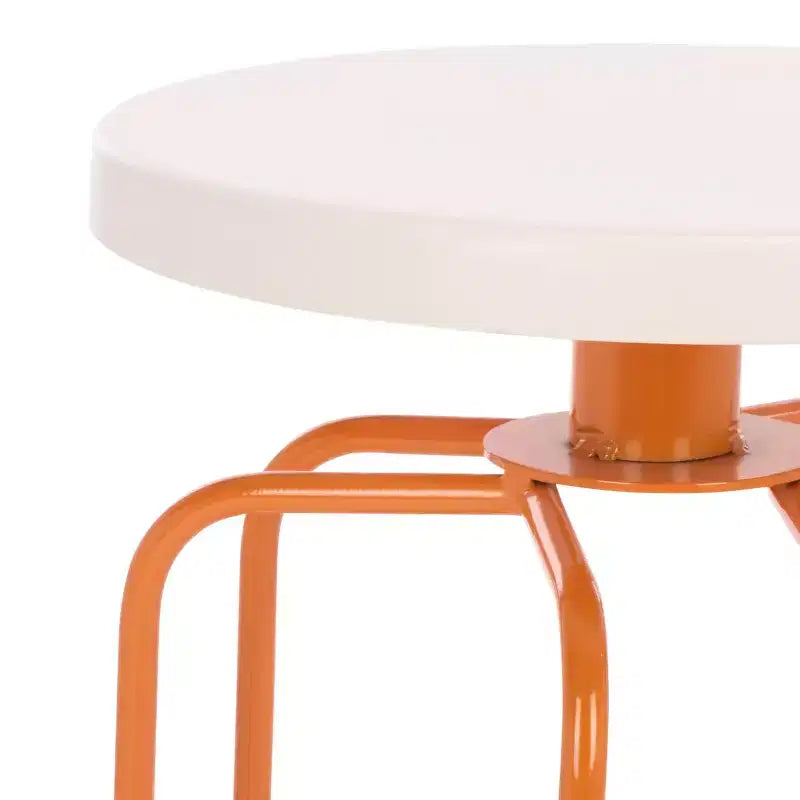 Osamu Counter Stool - FOX3257A - Cream/Orange - Safavieh Couture