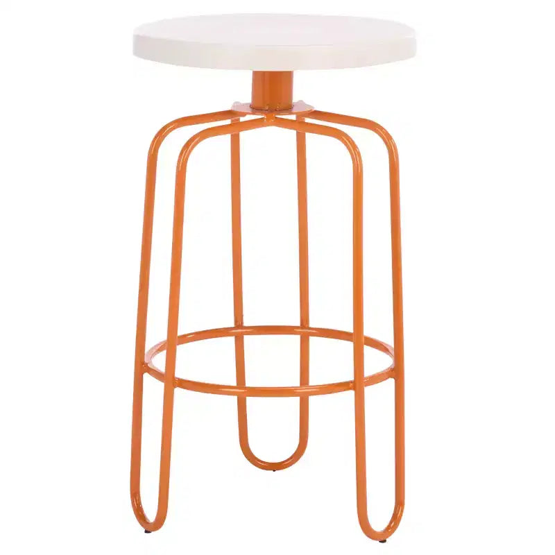 Osamu Counter Stool - FOX3257A - Cream/Orange - Safavieh Couture