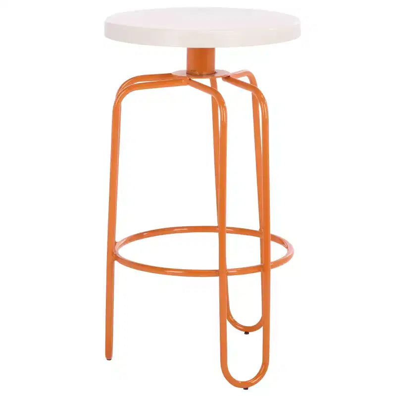 Osamu Counter Stool - FOX3257A - Cream/Orange - Safavieh Couture