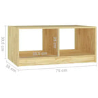 vidaXL Solid Pinewood Coffee Table 29.5x13.2 Couch End Table Multi Colors