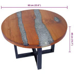 vidaXL Table Basse Table d'Appoint Table de Chevet Meuble de Salon Résine de Teck