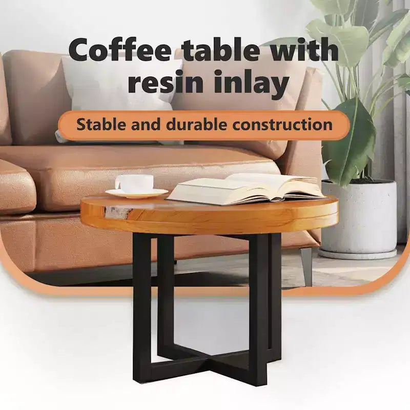 vidaXL Table Basse Table d'Appoint Table de Chevet Meuble de Salon Résine de Teck