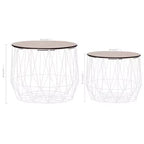 vidaXL Coffee Table 2 pcs Round End Table Sofa Table Living Room Furniture