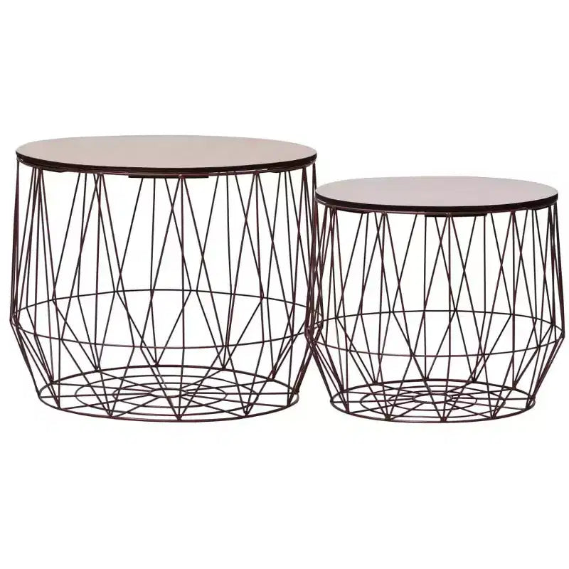 vidaXL Coffee Table 2 pcs Round End Table Sofa Table Living Room Furniture