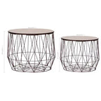 vidaXL Coffee Table 2 pcs Round End Table Sofa Table Living Room Furniture