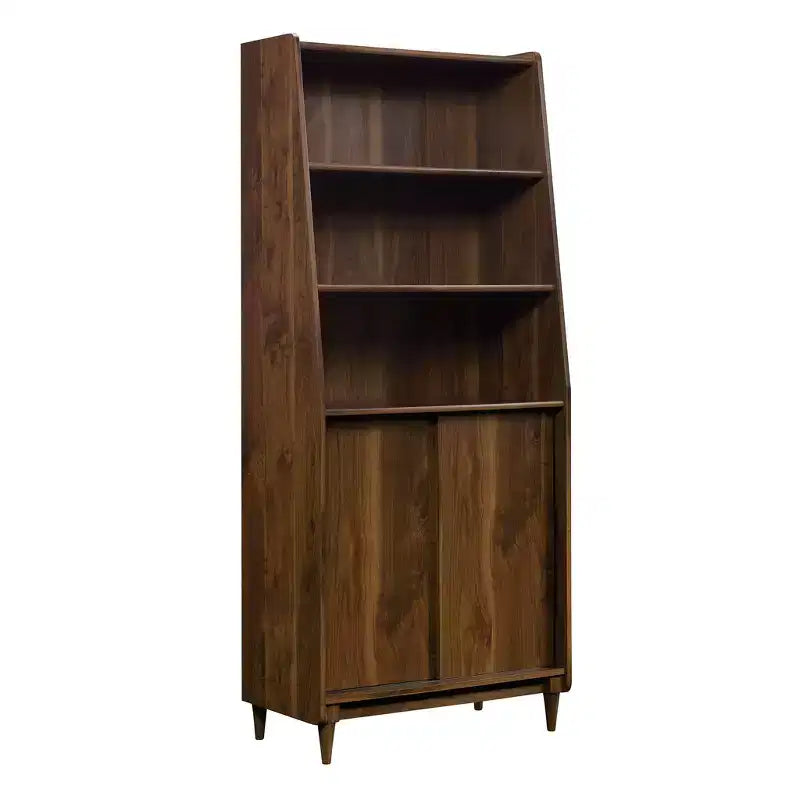 Bibliothèque en bois moderne avec portes coulissantes GDFStudio Ashton 70H