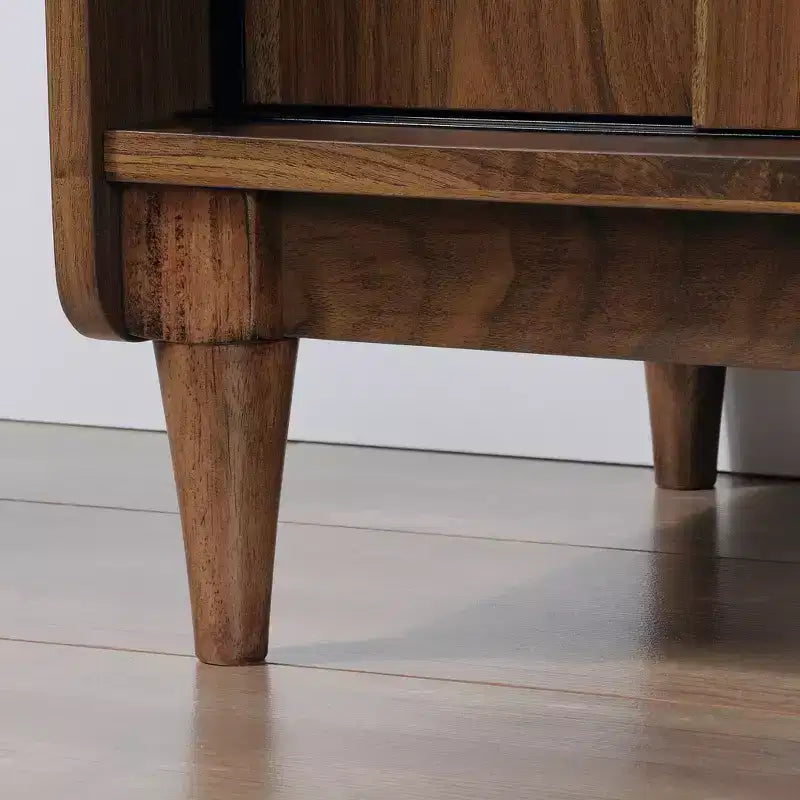 Bibliothèque en bois moderne avec portes coulissantes GDFStudio Ashton 70H