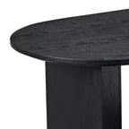 MAYEERTY Table Basse Ovale Moderne 100 cm en Placage Bois avec Base en MDF Petite Table d'Appoint pour Salon, Appartement, Chambre à Coucher