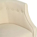 MAYEERTY Modern Club Chair, Button-Tufted Back Tonal Piping Sturdy Birch Wood Legs, Living Room Bedroom Office
