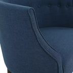 MAYEERTY Modern Club Chair, Button-Tufted Back Tonal Piping Sturdy Birch Wood Legs, Living Room Bedroom Office