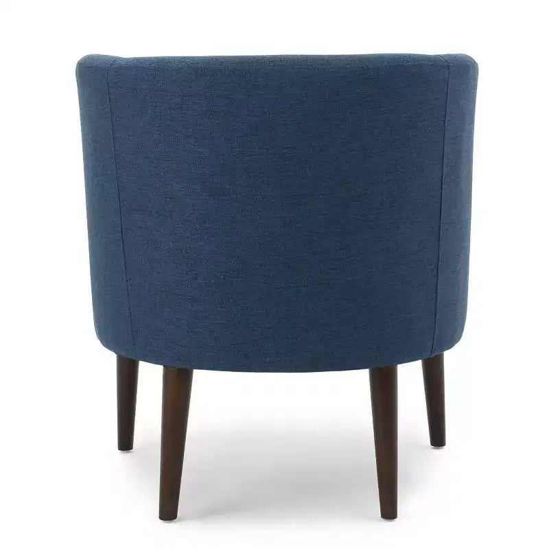 MAYEERTY Modern Club Chair, Button-Tufted Back Tonal Piping Sturdy Birch Wood Legs, Living Room Bedroom Office