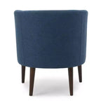 MAYEERTY Modern Club Chair, Button-Tufted Back Tonal Piping Sturdy Birch Wood Legs, Living Room Bedroom Office