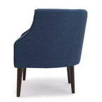 MAYEERTY Modern Club Chair, Button-Tufted Back Tonal Piping Sturdy Birch Wood Legs, Living Room Bedroom Office