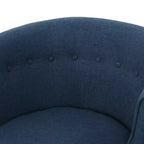 MAYEERTY Modern Club Chair, Button-Tufted Back Tonal Piping Sturdy Birch Wood Legs, Living Room Bedroom Office