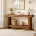 Console table, double-layer console table with storage space, used for living room