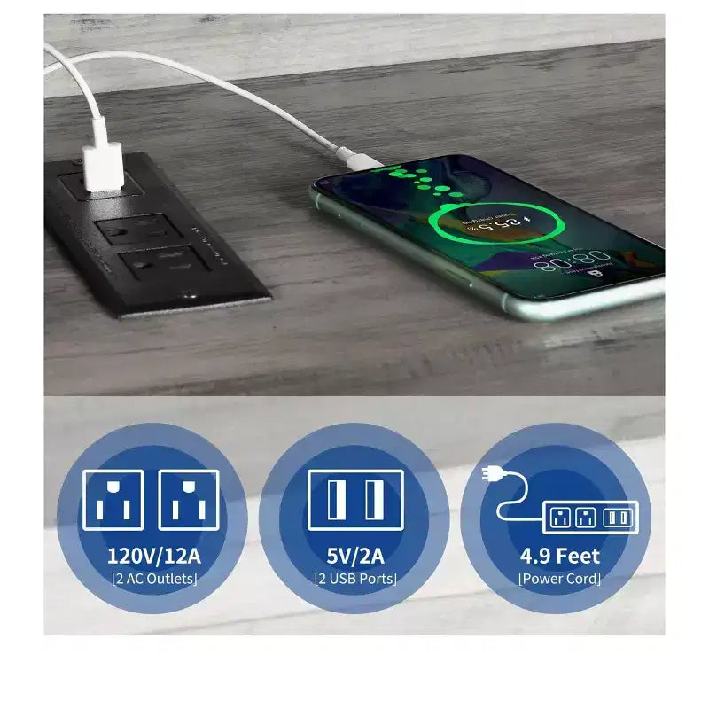 Meuble TV de ferme à LED pour téléviseur de 75 pouces, centre de divertissement avec portes en verre et prises de courant, meuble console média pour salon, gris