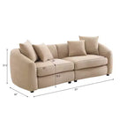 Christopher Knight Home Rylor Canapé 3 places moderne 87 en velours et bois