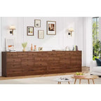 Acekool Commode à 12 tiroirs avec prises de courant, organiseur de rangement en bois de 61 pouces pour chambre à coucher, salon, couloir
