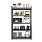 VIYET 63 5-Tier Heavy-Duty Metal Storage Shelves - 2000lbs Capacity Adjustable Shelving Unit for Garage, Kitchen & Pantry, Black