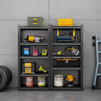 VIYET 63 5-Tier Heavy-Duty Metal Storage Shelves - 2000lbs Capacity Adjustable Shelving Unit for Garage, Kitchen & Pantry, Black
