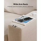 65 inch living room sofa, 2-seater sofa with wide armrests and deep seats, comfortable sofa, sofa with detachable and washable lid