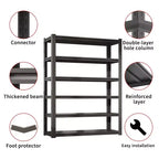 VIYET 82H 6-Tier Heavy-Duty Metal Storage Shelves - 2400LBS Total, 48W18D Adjustable, for Garage/Kitchen/Gym/Warehouse