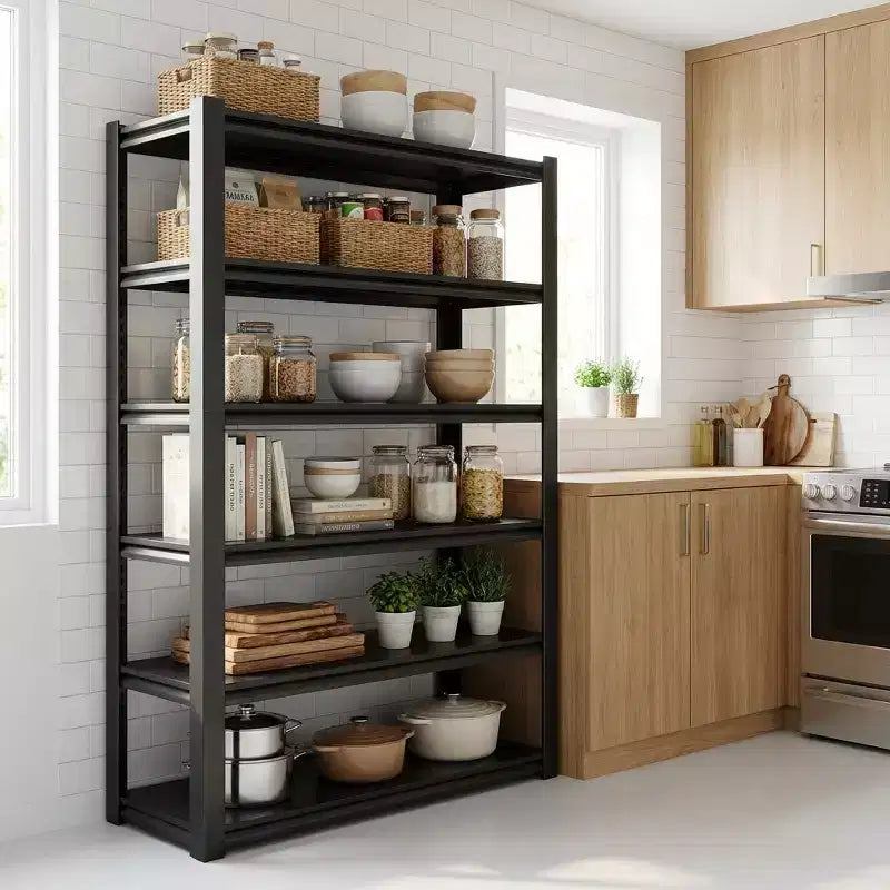VIYET 82H 6-Tier Heavy-Duty Metal Storage Shelves - 2400LBS Total, 48W18D Adjustable, for Garage/Kitchen/Gym/Warehouse