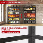 VIYET 82H 6-Tier Heavy-Duty Metal Storage Shelves - 2400LBS Total, 48W18D Adjustable, for Garage/Kitchen/Gym/Warehouse