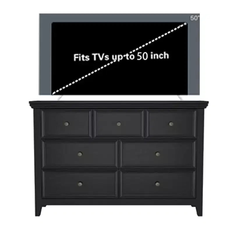 Commode noire, commode moderne pour chambre à coucher, table de chevet à 7 tiroirs, armoire en bois grande capacité pour chambre à coucher, salon, placards, couloir