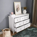 Commode noire, commode moderne pour chambre à coucher, table de chevet à 7 tiroirs, armoire en bois grande capacité pour chambre à coucher, salon, placards, couloir
