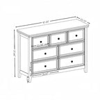 Commode noire, commode moderne pour chambre à coucher, table de chevet à 7 tiroirs, armoire en bois grande capacité pour chambre à coucher, salon, placards, couloir
