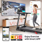 Treadmill with Incline for Home, 3-in-1 Folding Treadmill with 300LBS Capacity, 7.5MPH, 16''Wide Belt, 64 Programs, Knee Support