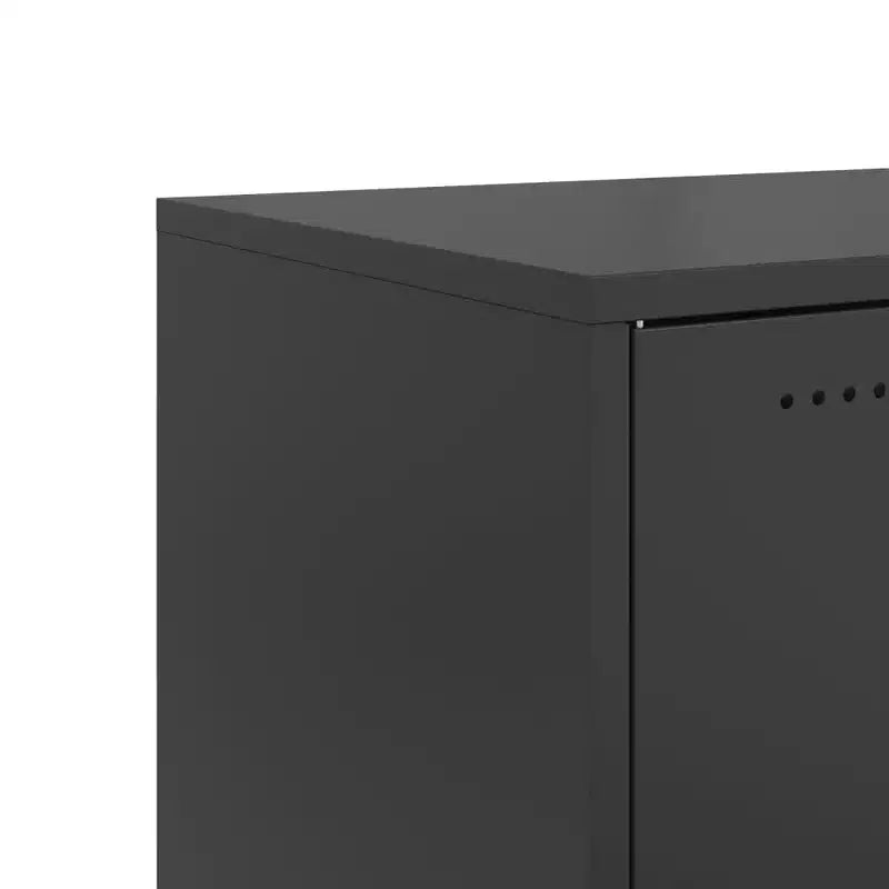 vidaXL Sideboard Black Cold-rolled Steel Large Sideboard Rectangular