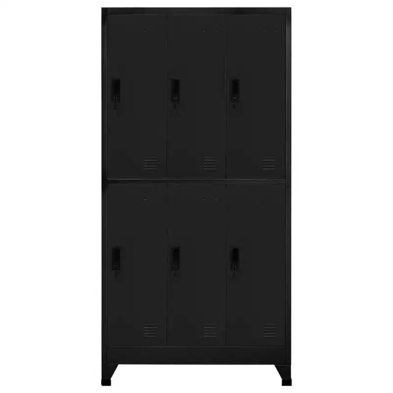 vidaXL Sideboard Black Cold-rolled Steel Large Sideboard Rectangular