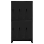 vidaXL Sideboard Black Cold-rolled Steel Large Sideboard Rectangular